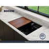 Bocchi Baveno Uno Dual-Mount Workstation Fireclay 27 in. Single Bowl 2-hole Kitchen Sink in Black 1633-005-0132
